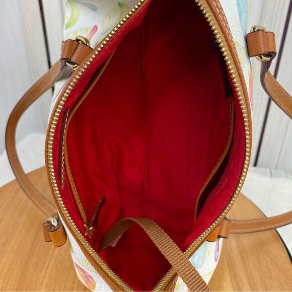 Dooney & Bourke Snowcone Barrel Shoulder Bag Purse White Pastel Leather - Picture 9 of 15